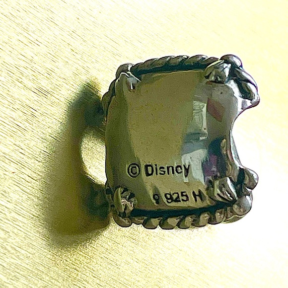 Disney Parks Silver Cinderella Shoe Charm with Blue Heart Detail - Picture 4 of 4